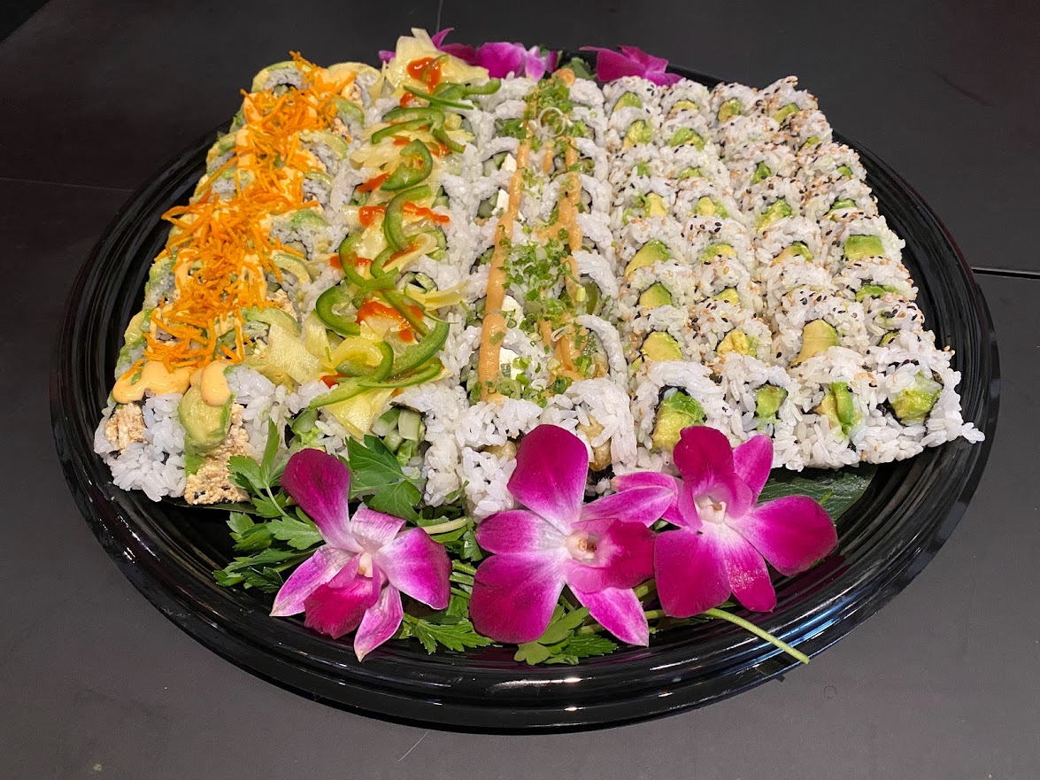 Large Vegetarian Sushi Roll Platter