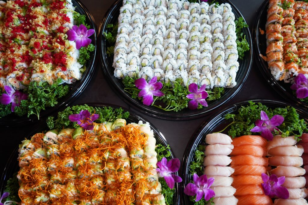 vegan and vegetarian sushi rolls