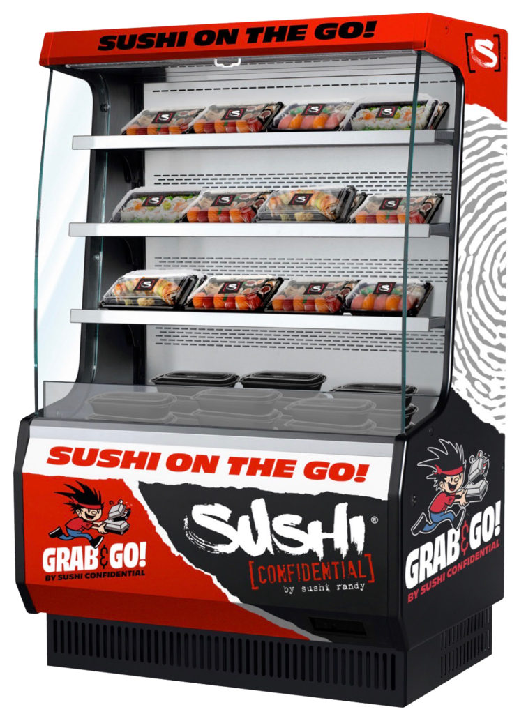 grab and go sushi with action station